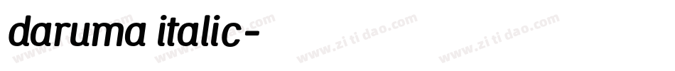 daruma italic字体转换
